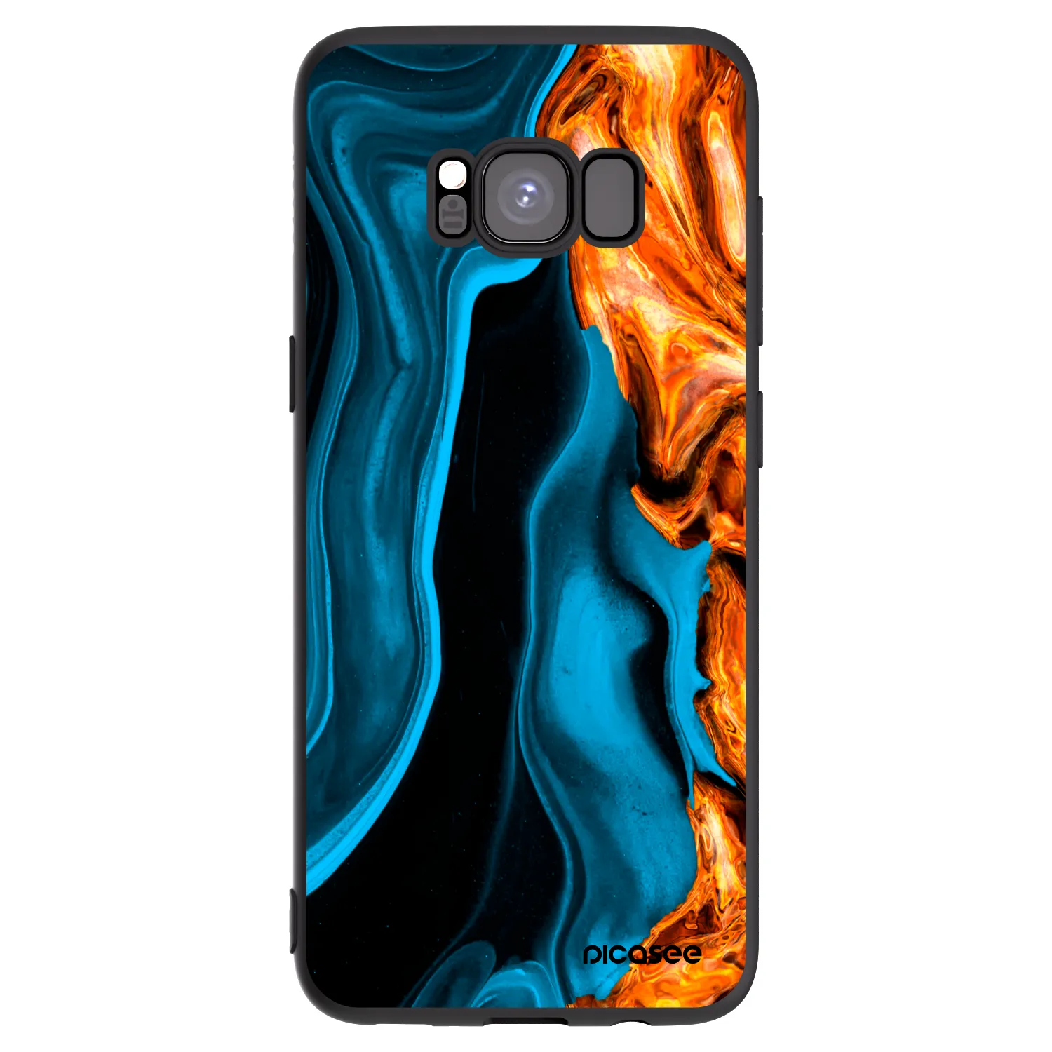 Picasee silikónový čierny obal pre Samsung Galaxy S8 G950F - Gold blue