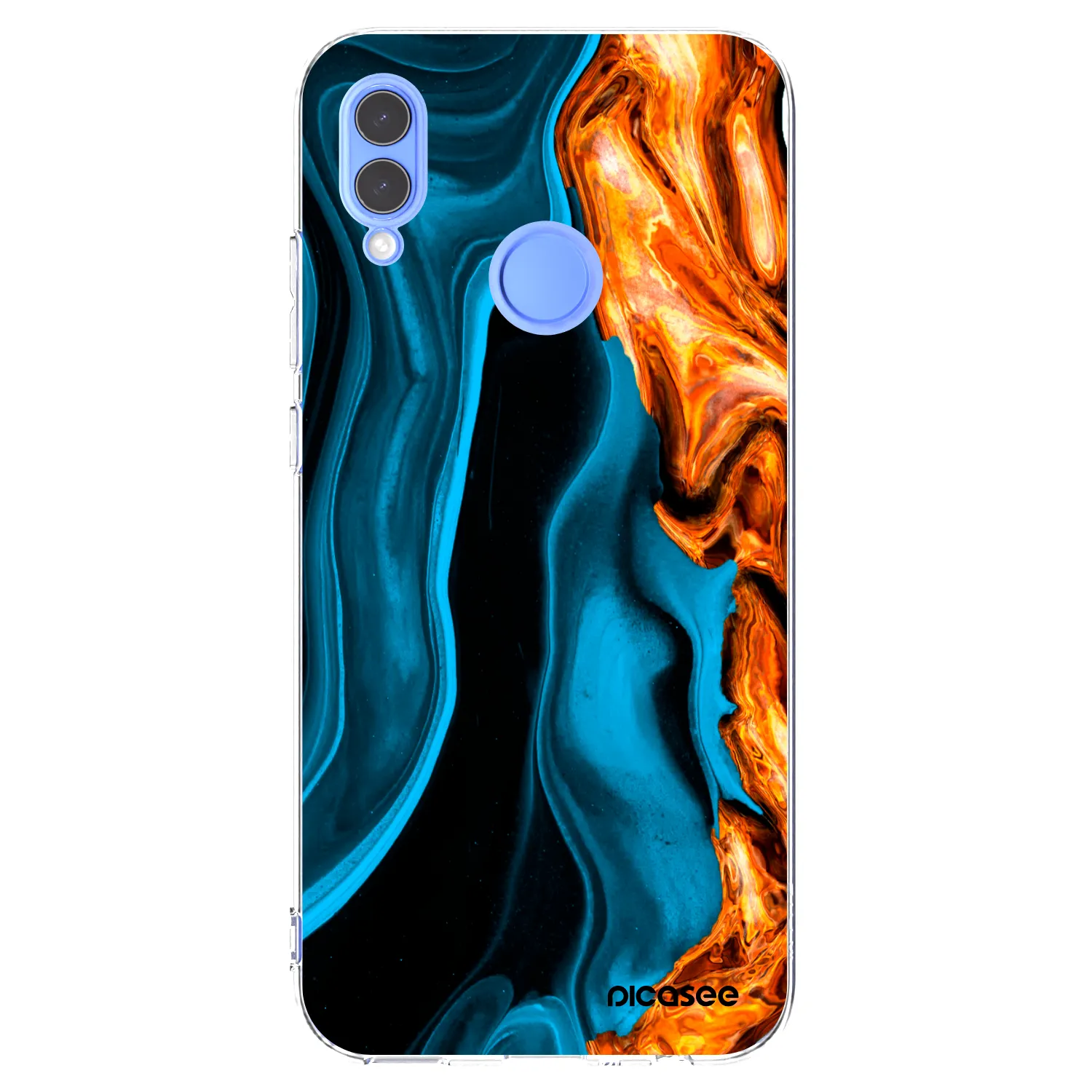 Picasee silikónový prehľadný obal pre Huawei P Smart 2019 - Gold blue