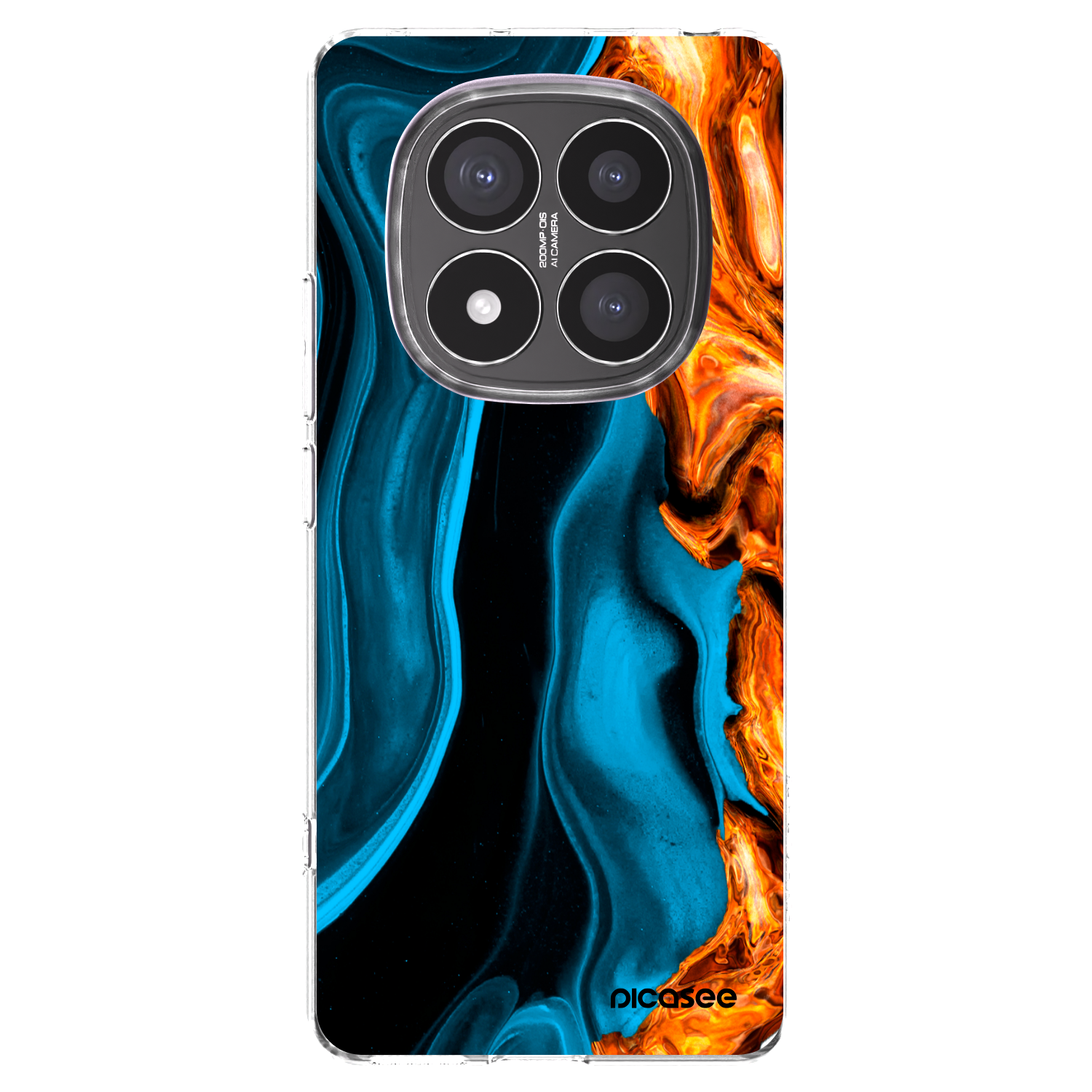 Picasee silikónový prehľadný obal pre Xiaomi Redmi Note 14 Pro+ 5G - Gold blue