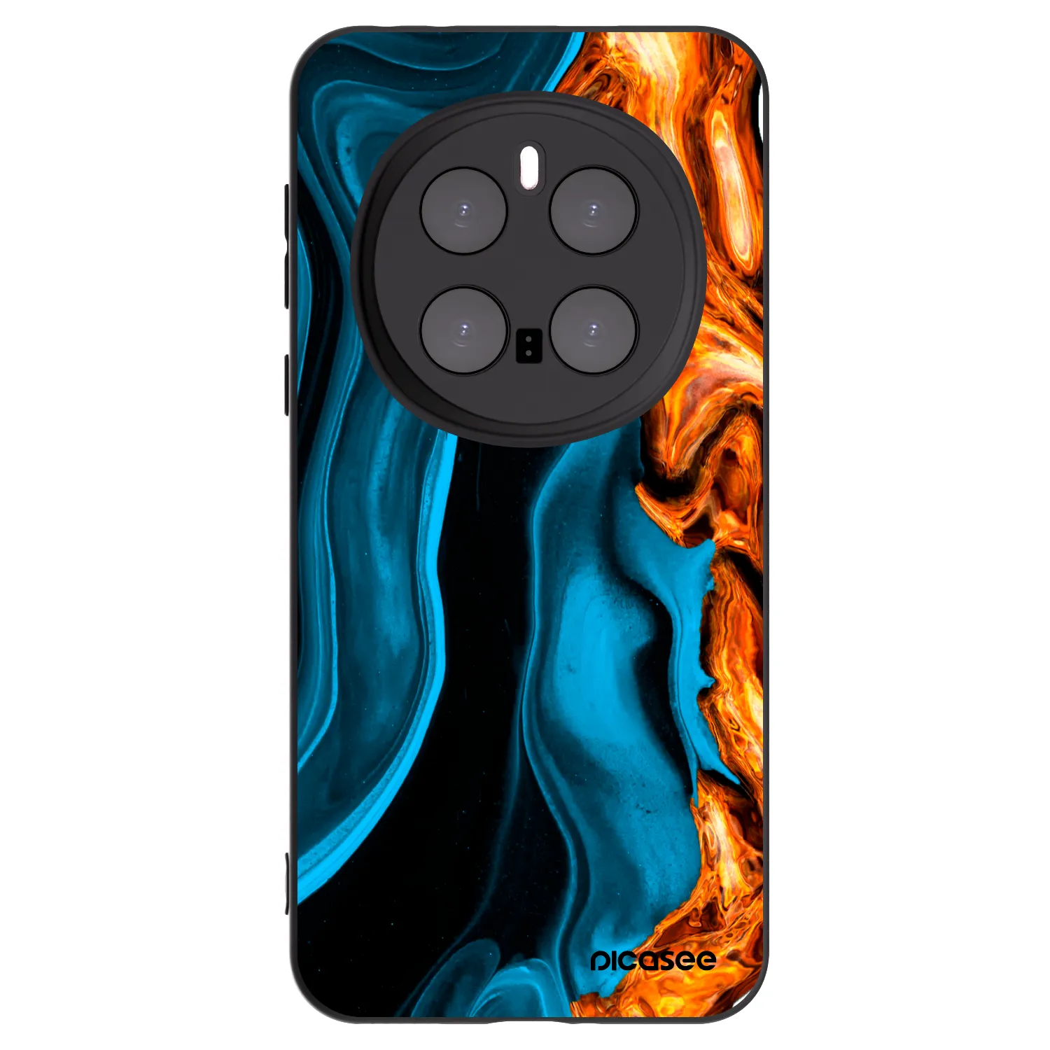 Picasee silikónový čierny obal pre Honor Magic7 Pro 5G - Gold blue
