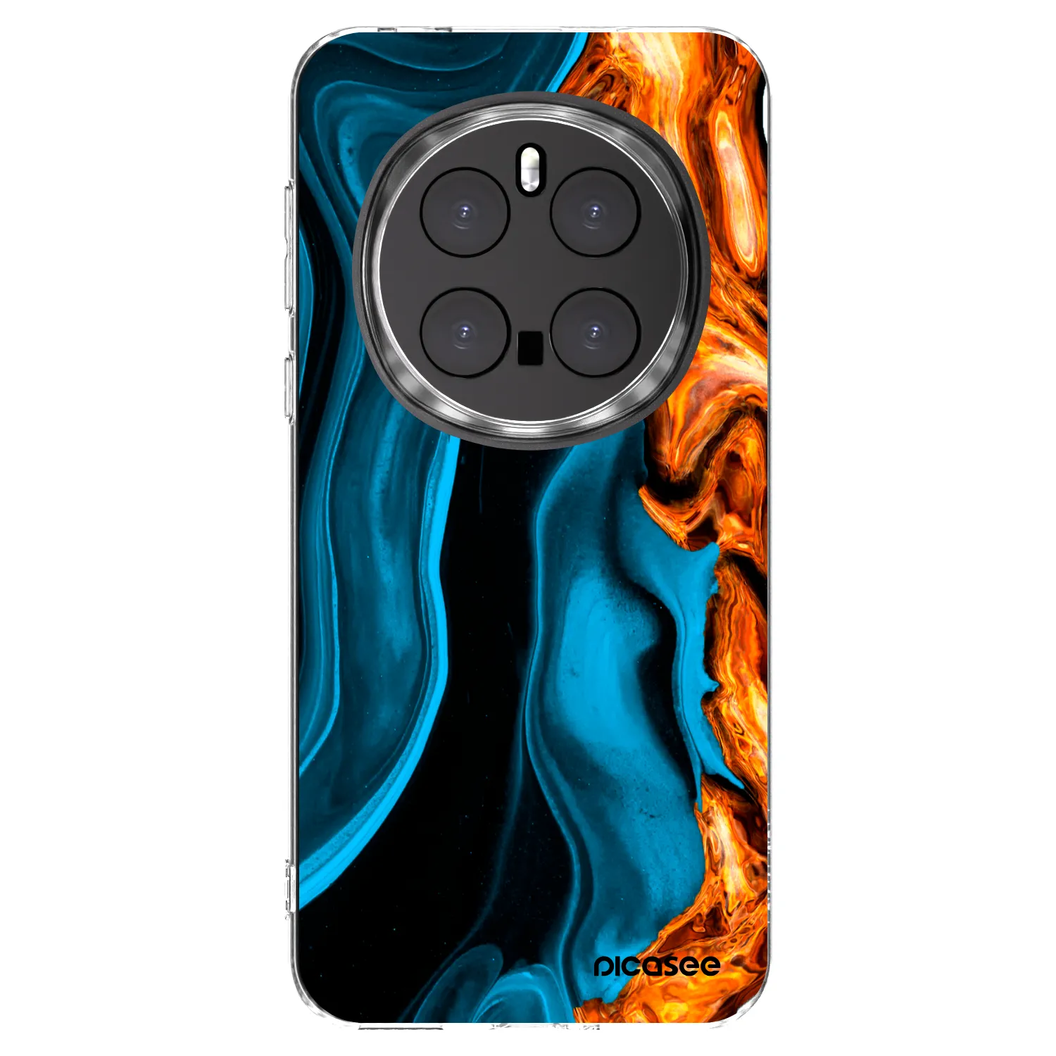 Picasee silikónový prehľadný obal pre Honor Magic7 Pro 5G - Gold blue