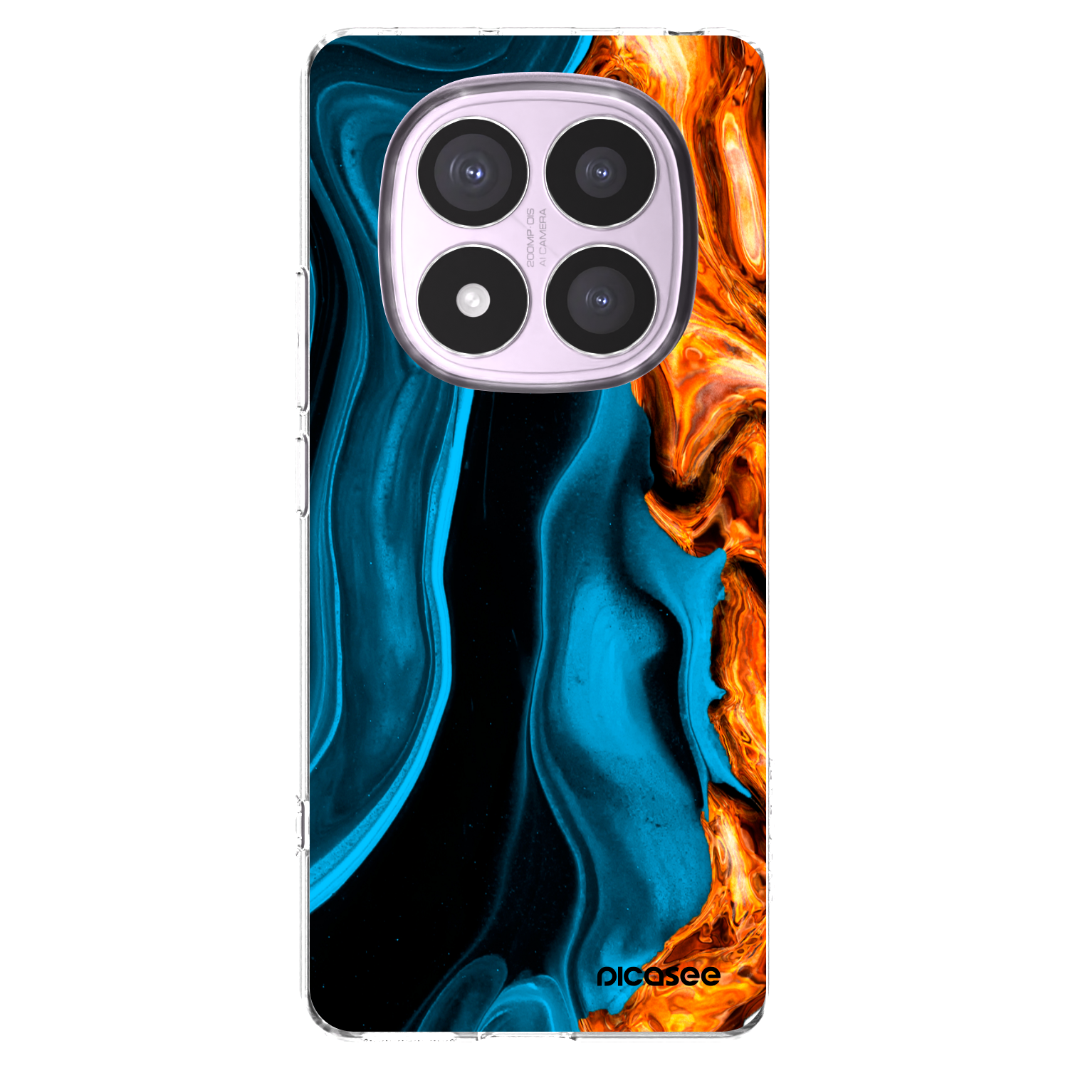 Silikónový prehľadný obal pre Xiaomi Redmi Note 14 Pro 4G - Gold blue