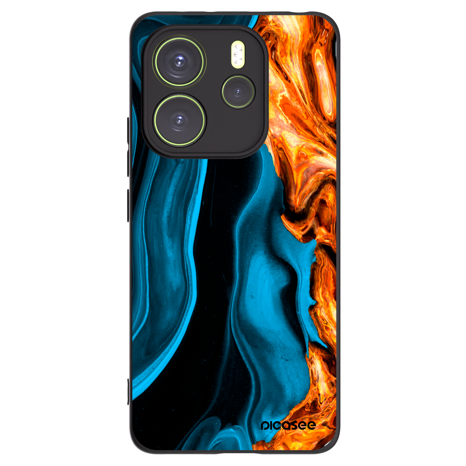 Picasee silikónový čierny obal pre Xiaomi Redmi Note 14 4G - Gold blue