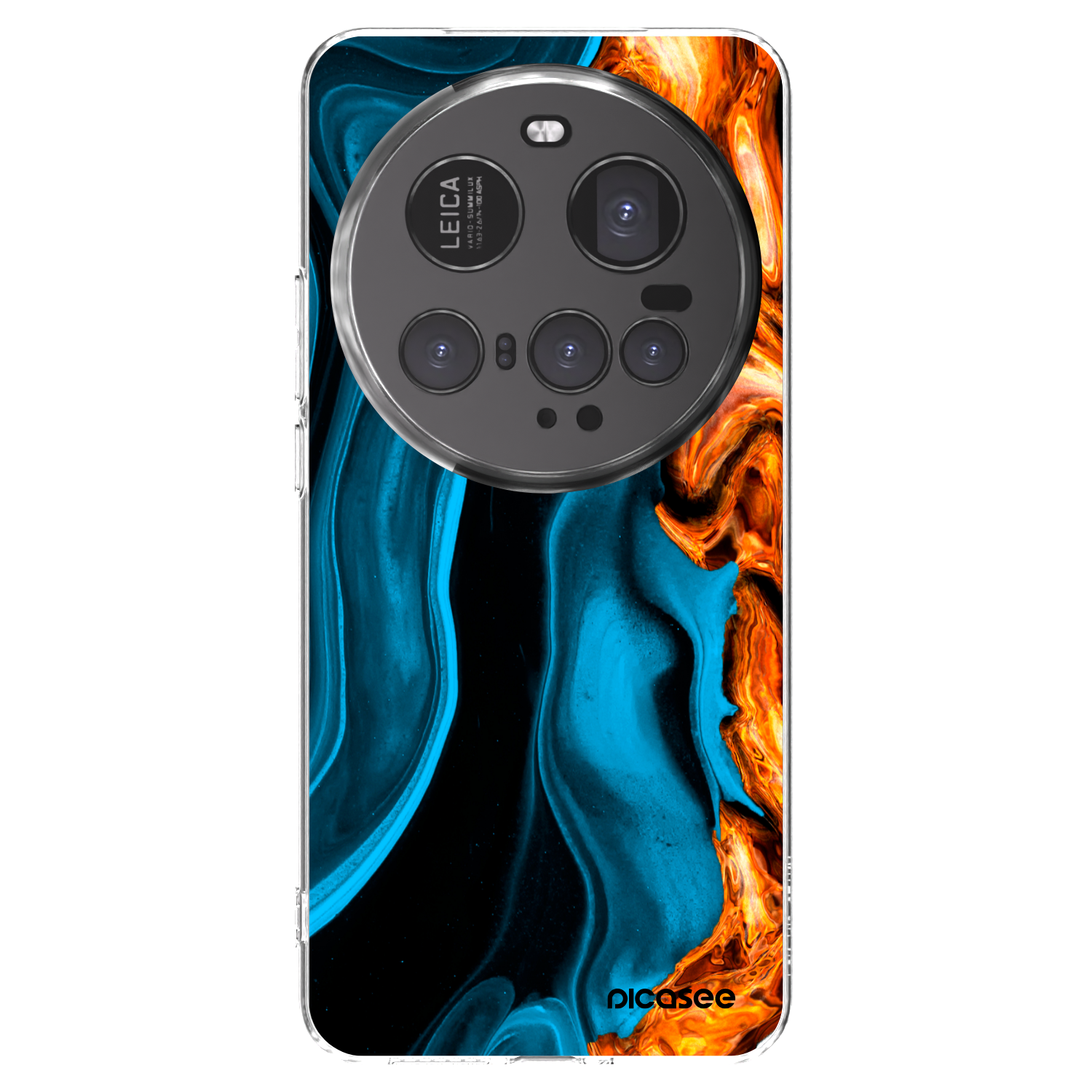 Picasee silikónový prehľadný obal pre Xiaomi 15 Ultra - Gold blue