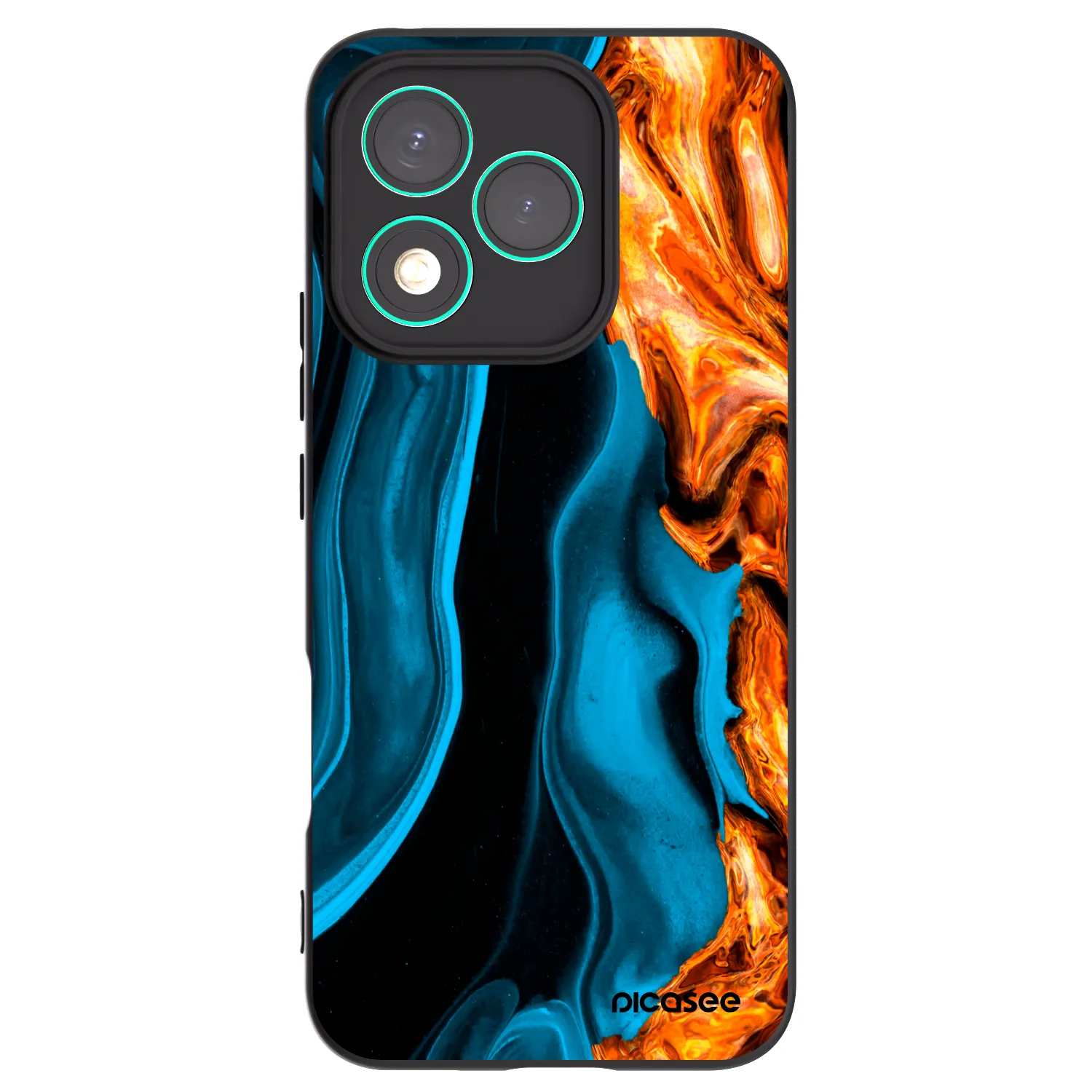 Picasee silikónový čierny obal pre Honor 400 Lite 5G - Gold blue