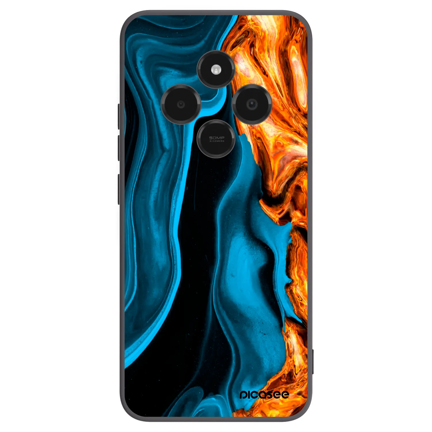 Picasee silikónový čierny obal pre Xiaomi Poco C75 - Gold blue