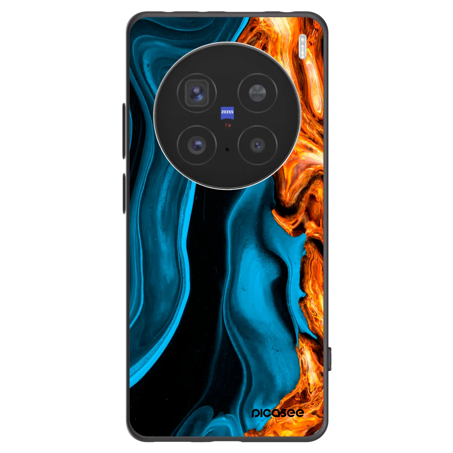 Picasee silikónový čierny obal pre Vivo X200 Pro - Gold blue