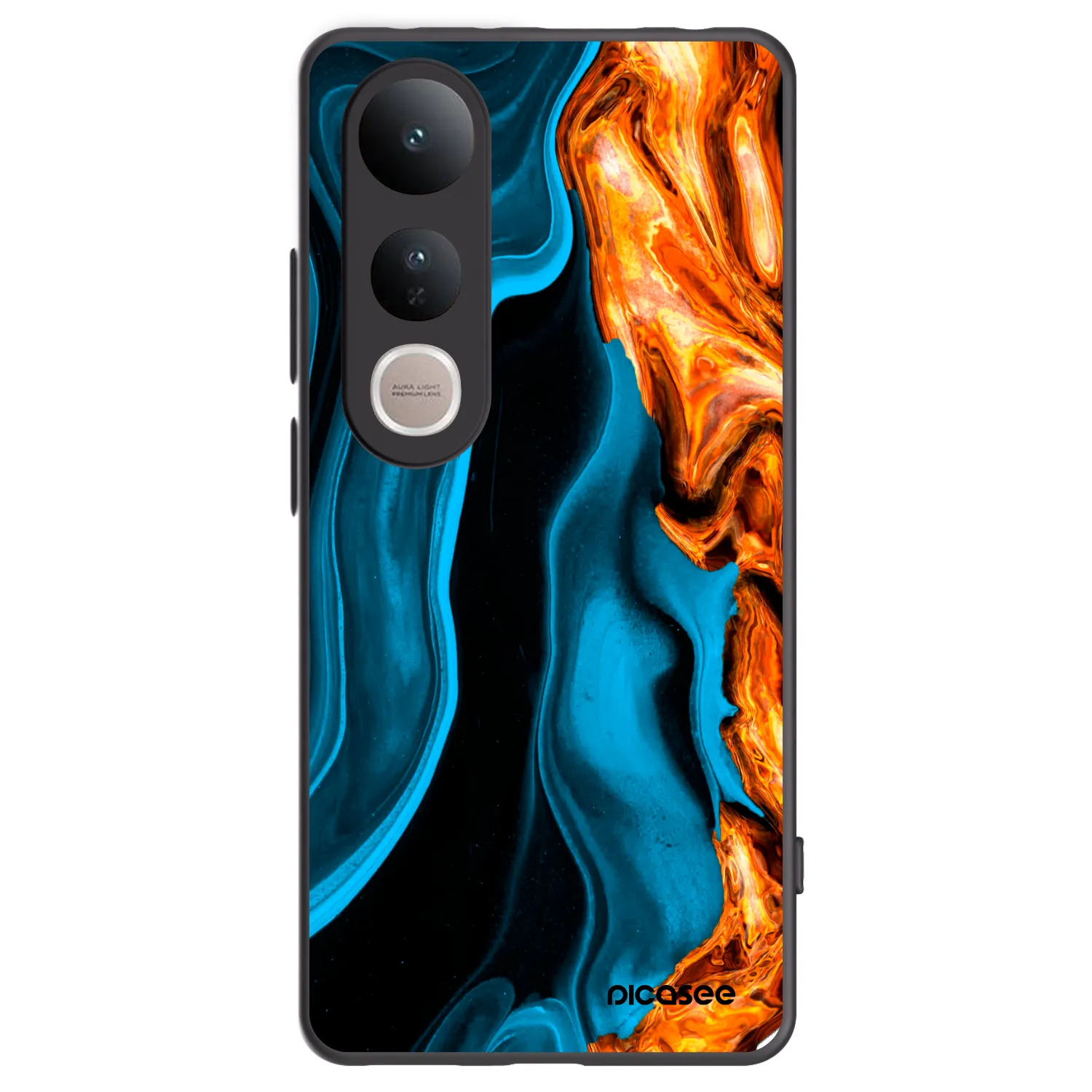Picasee silikónový čierny obal pre Vivo V50 Lite 5G - Gold blue