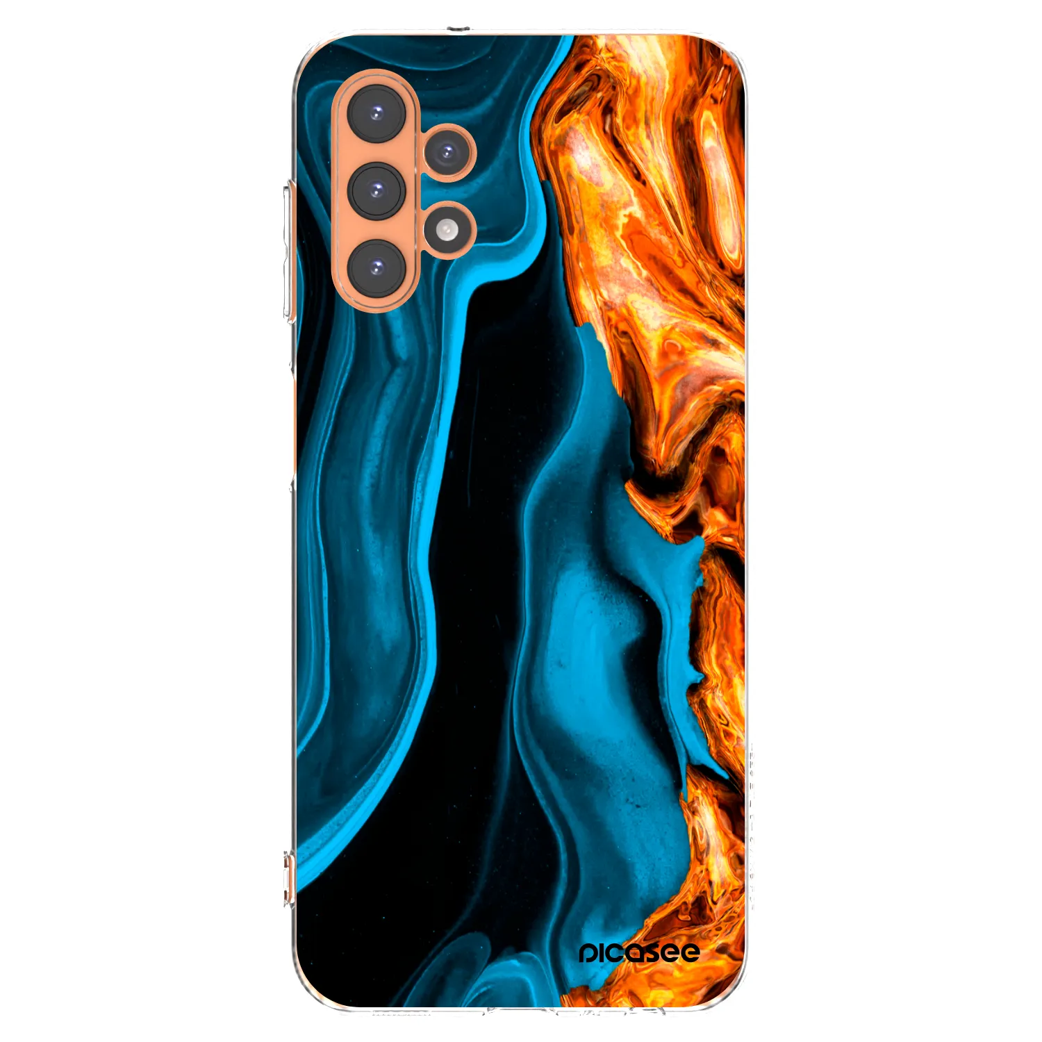 Picasee silikónový prehľadný obal pre Samsung Galaxy A13 5G - Gold blue