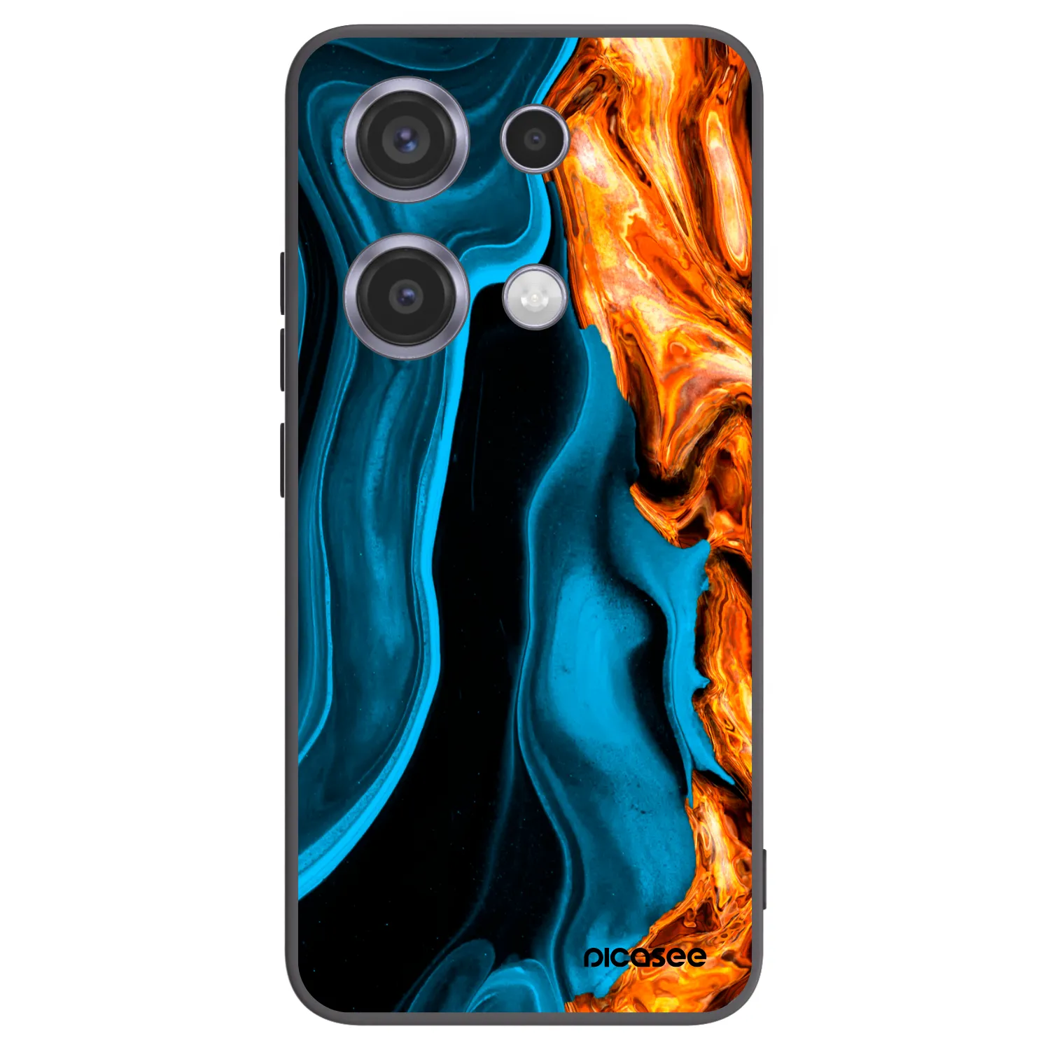 Picasee silikónový čierny obal pre Xiaomi Redmi Note 14S - Gold blue
