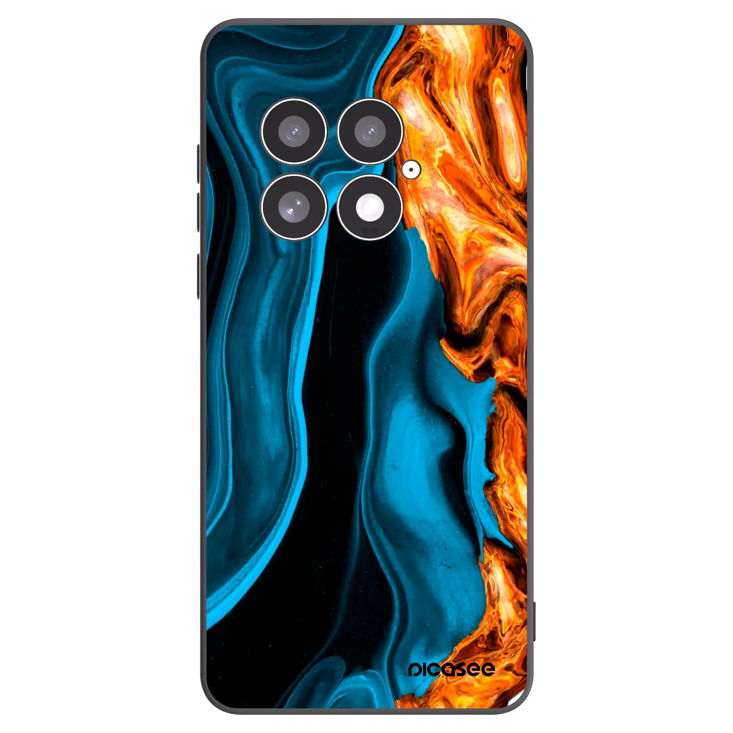 Picasee silikónový čierny obal pre OnePlus 13 5G - Gold blue