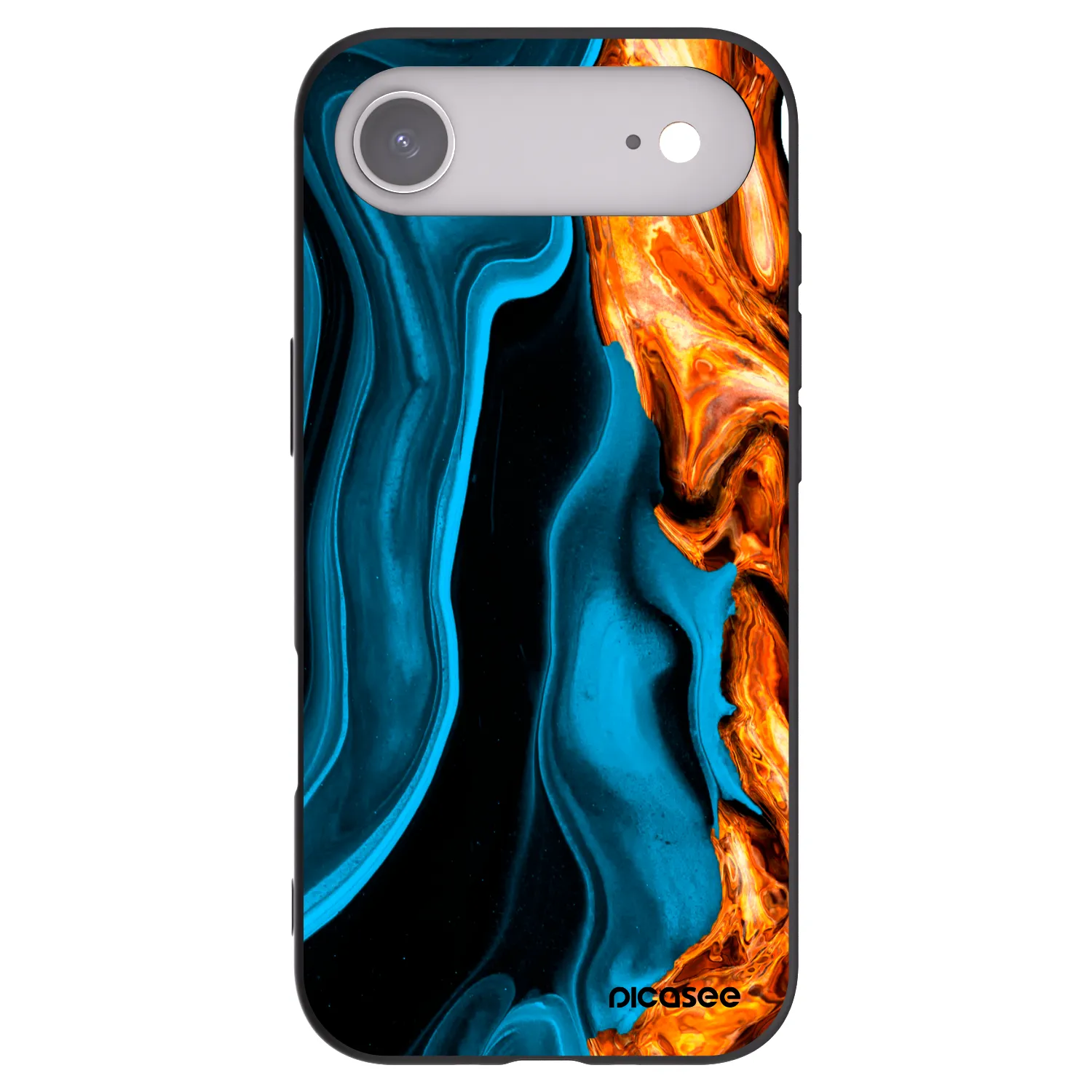 Picasee silikónový čierny obal pre Apple iPhone Air - Gold blue