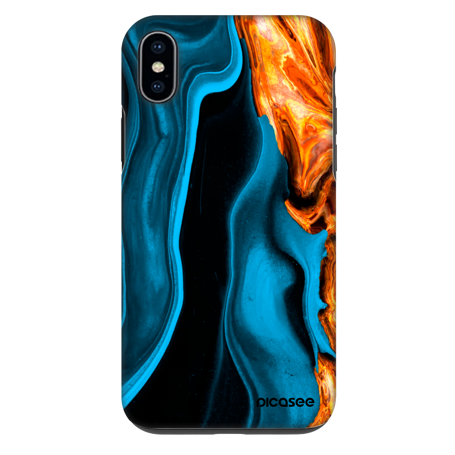 Picasee Fashion Case pre Apple iPhone XS Max - Gold blue
