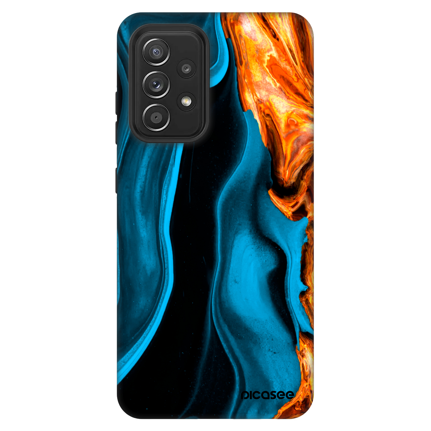 Picasee Fashion Case pre Samsung Galaxy A52s 5G A528B - Gold blue