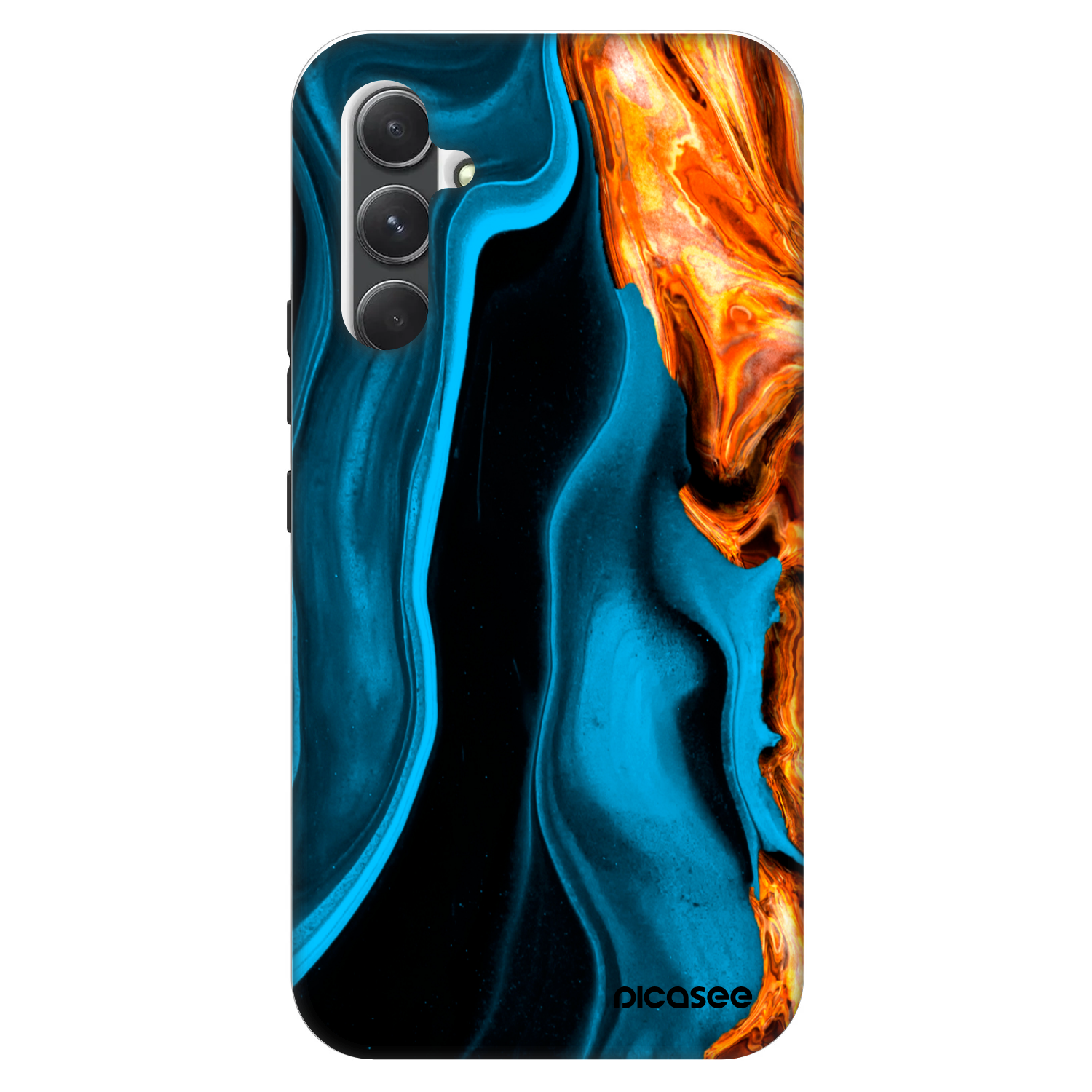 Picasee Fashion Case pre Samsung Galaxy A34 5G A346B - Gold blue