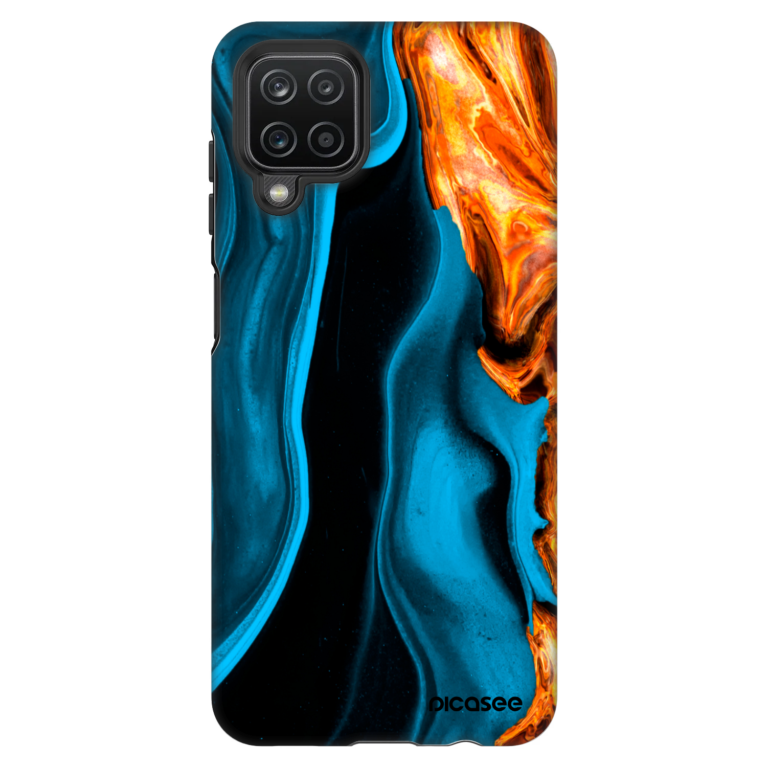 Picasee Fashion Case pre Samsung Galaxy A12 A125F - Gold blue