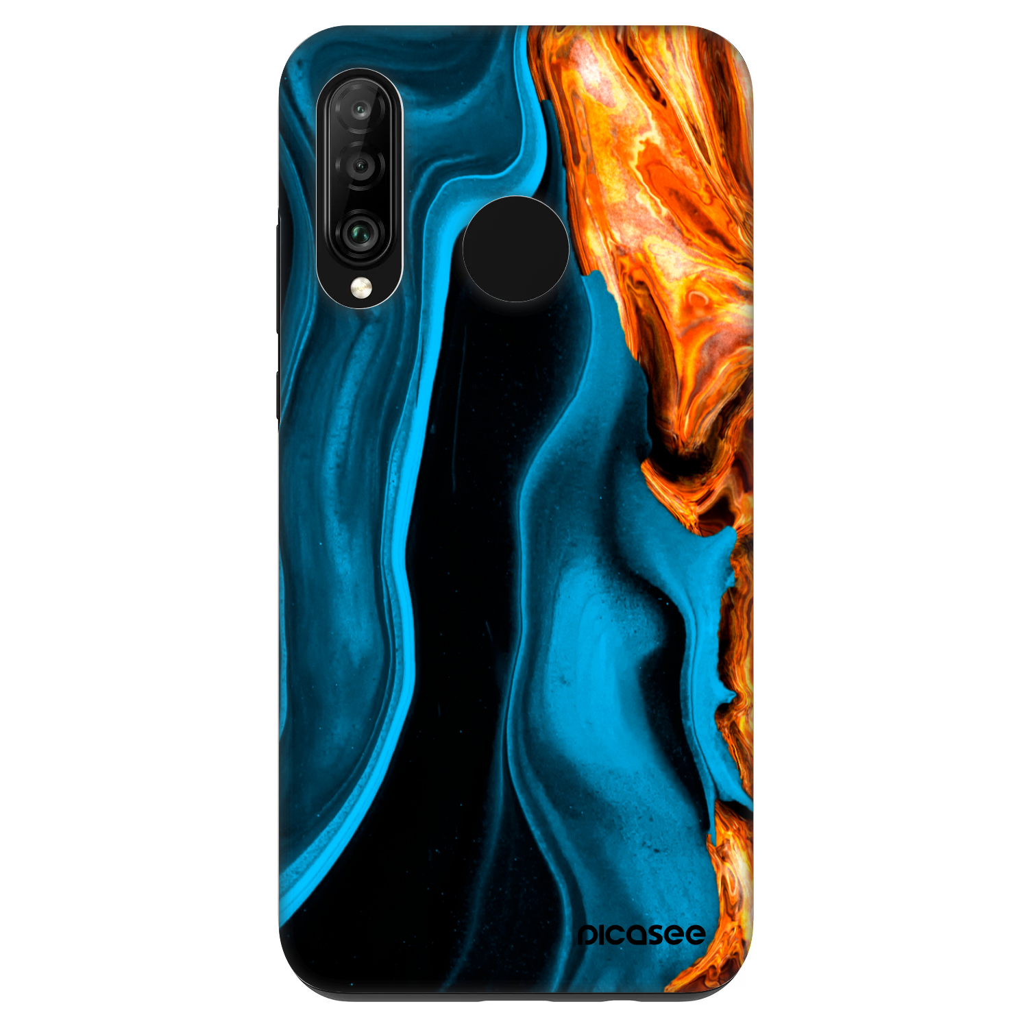 Picasee Fashion Case pre Huawei P30 Lite - Gold blue
