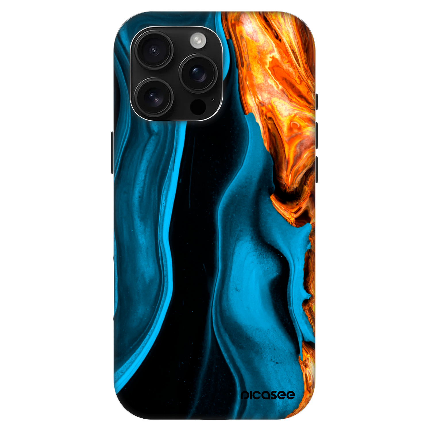 Picasee Fashion Case MagSafe pre Apple iPhone 16 Pro Max - Gold blue