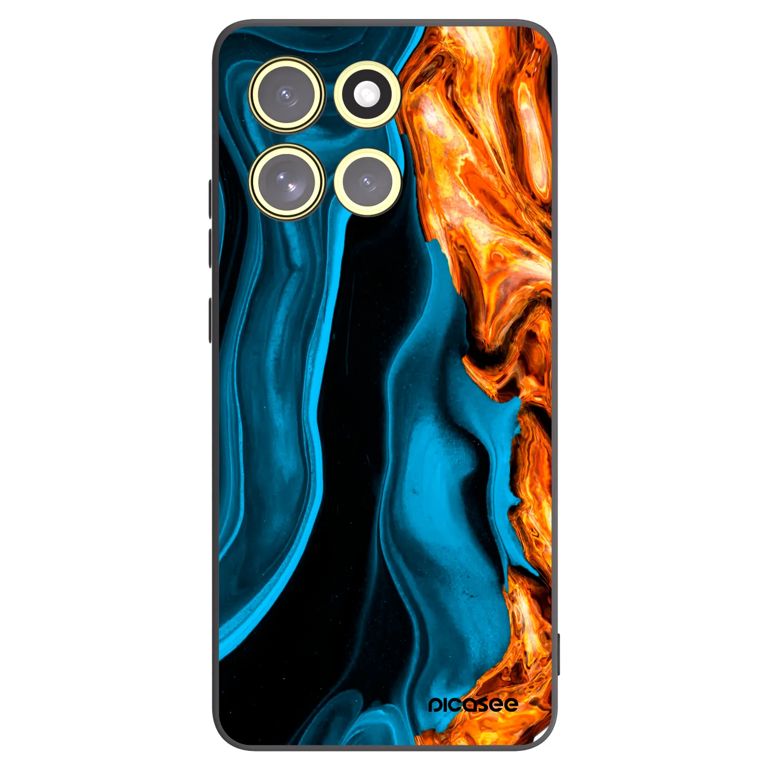 Picasee silikónový čierny obal pre Motorola Moto G86 5G - Gold blue