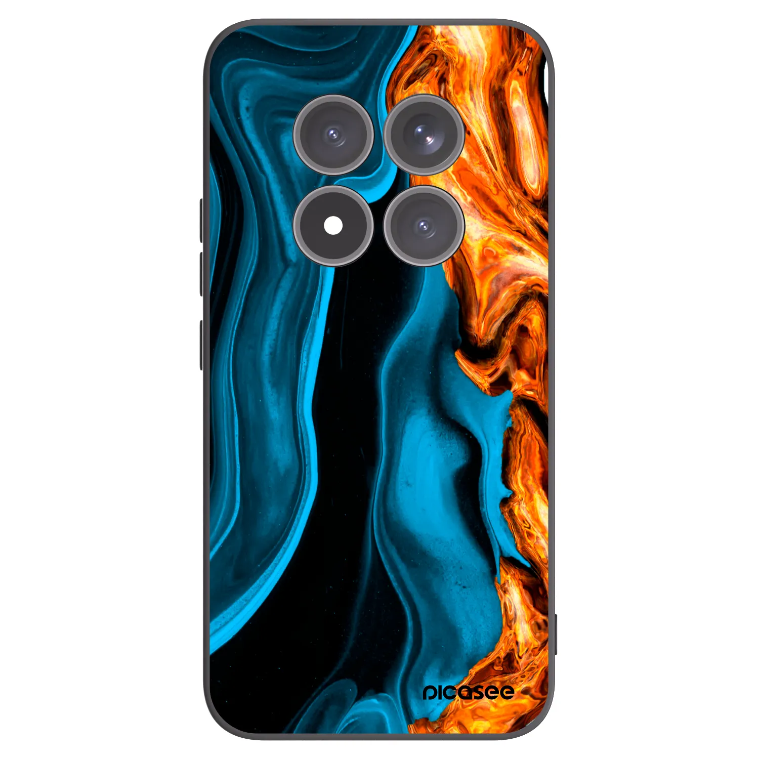 Silikónový čierny obal pre Xiaomi Redmi Note 15 Pro+ - Gold blue