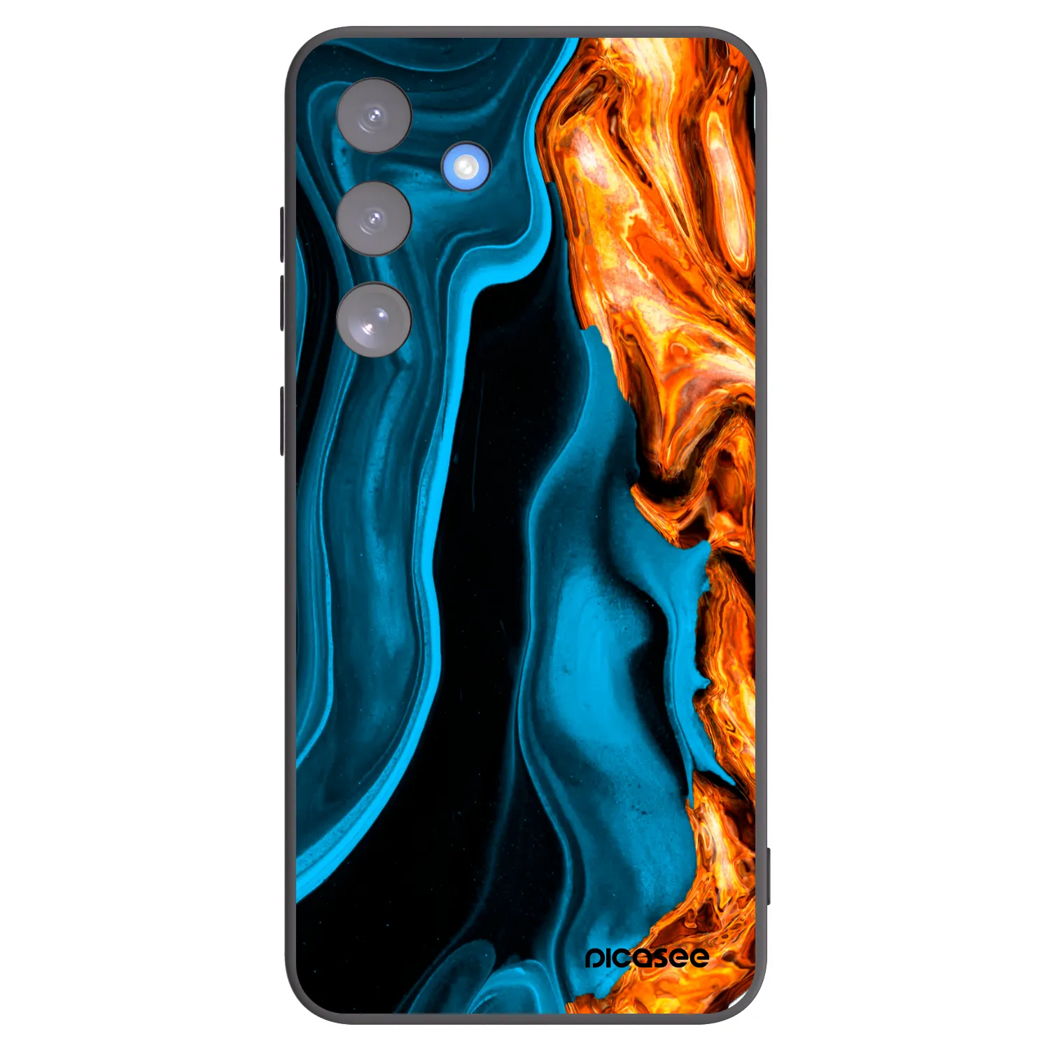 Picasee silikónový čierny obal pre Samsung Galaxy S25 FE 5G - Gold blue
