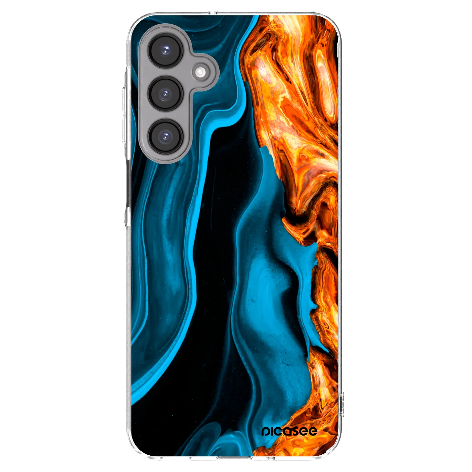 Picasee silikónový prehľadný obal pre Samsung Galaxy A16 4G - Gold blue
