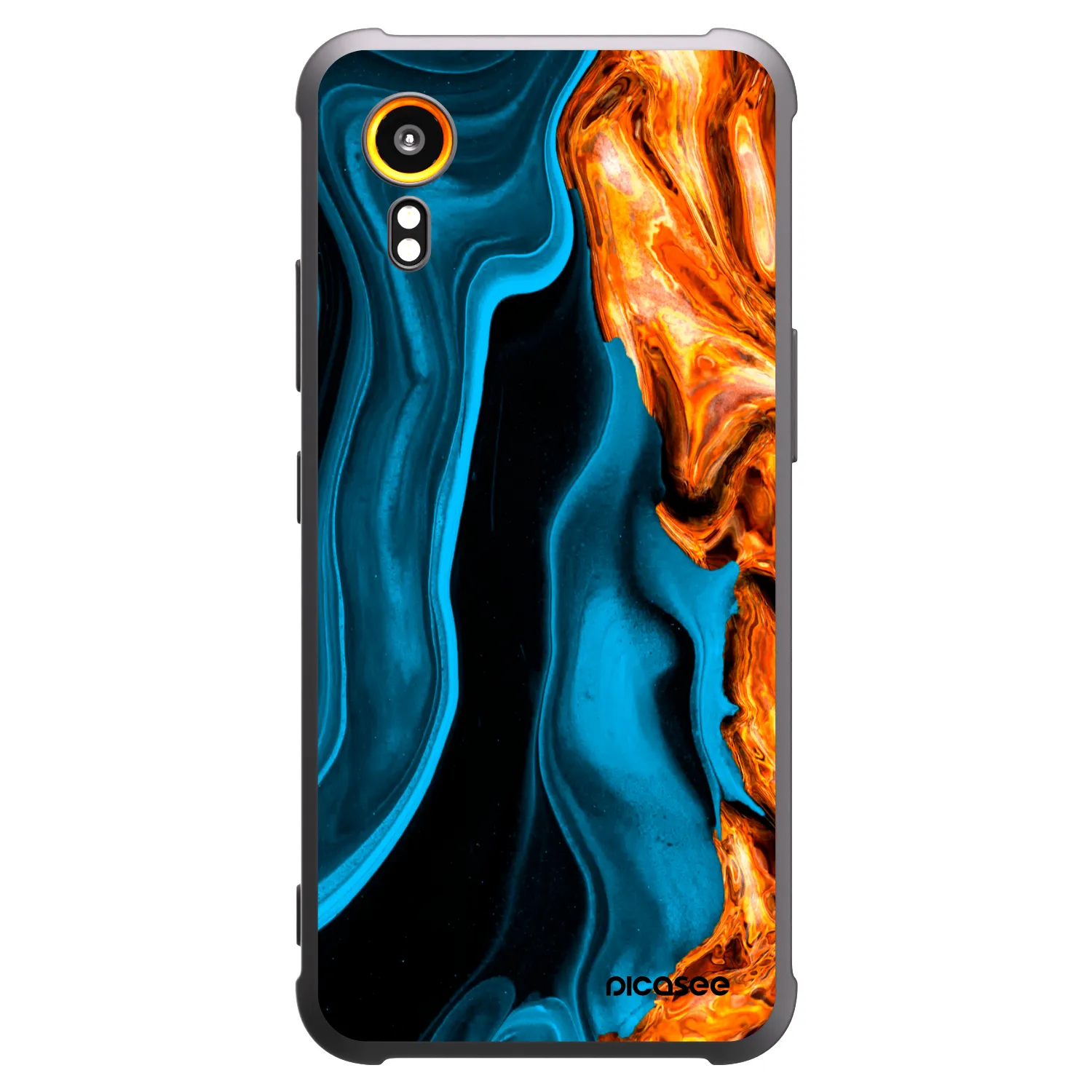 Picasee silikónový čierny obal pre Samsung Galaxy Xcover 7 - Gold blue