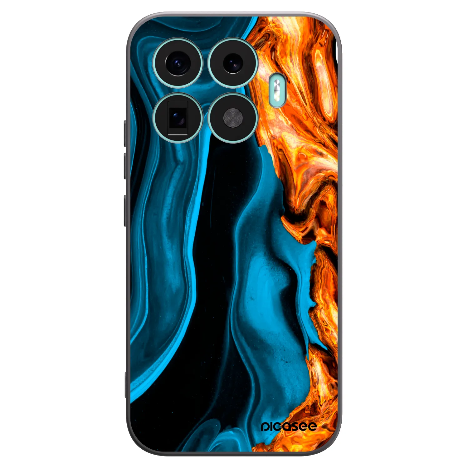 Picasee silikónový čierny obal pre Xiaomi 17T - Gold blue