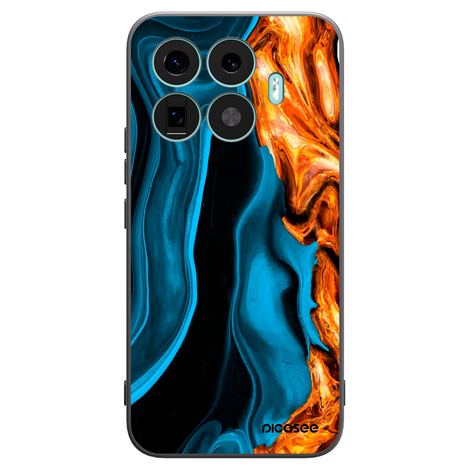 Picasee silikónový čierny obal pre Xiaomi 17T Pro - Gold blue