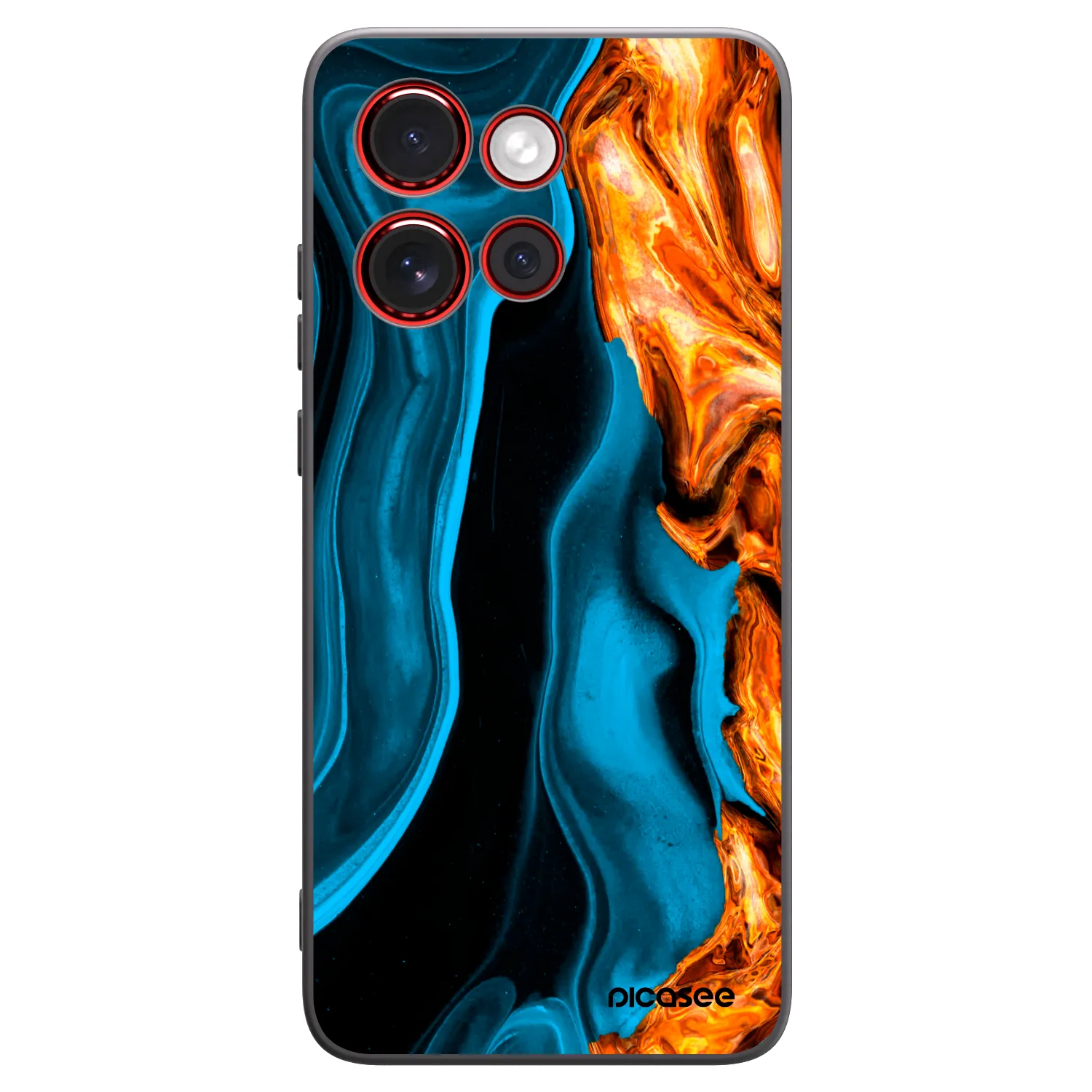 Picasee silikónový čierny obal pre Motorola Edge 60 Neo 5G - Gold blue