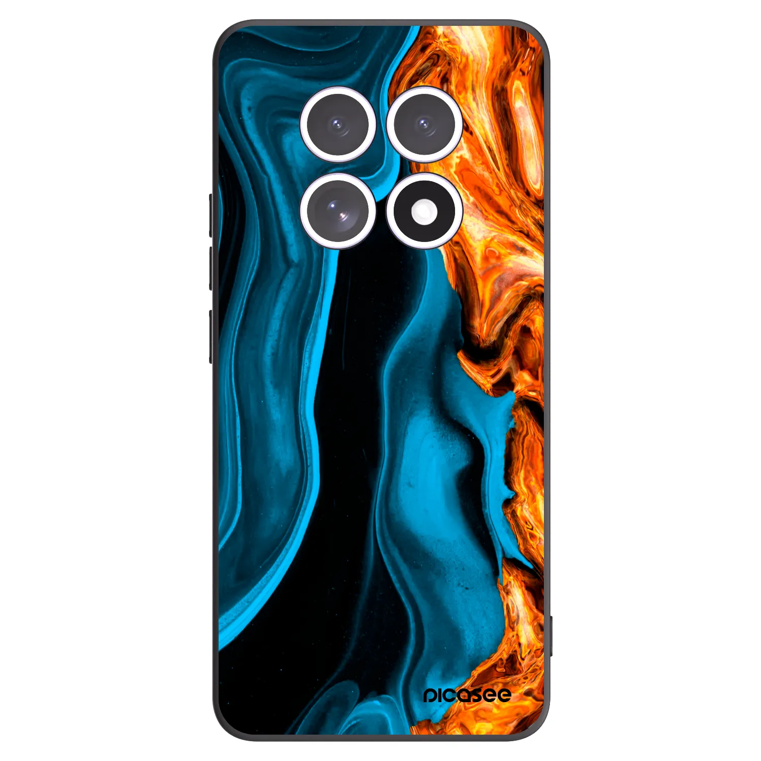 Picasee silikónový čierny obal pre Xiaomi Redmi Note 15 5G - Gold blue