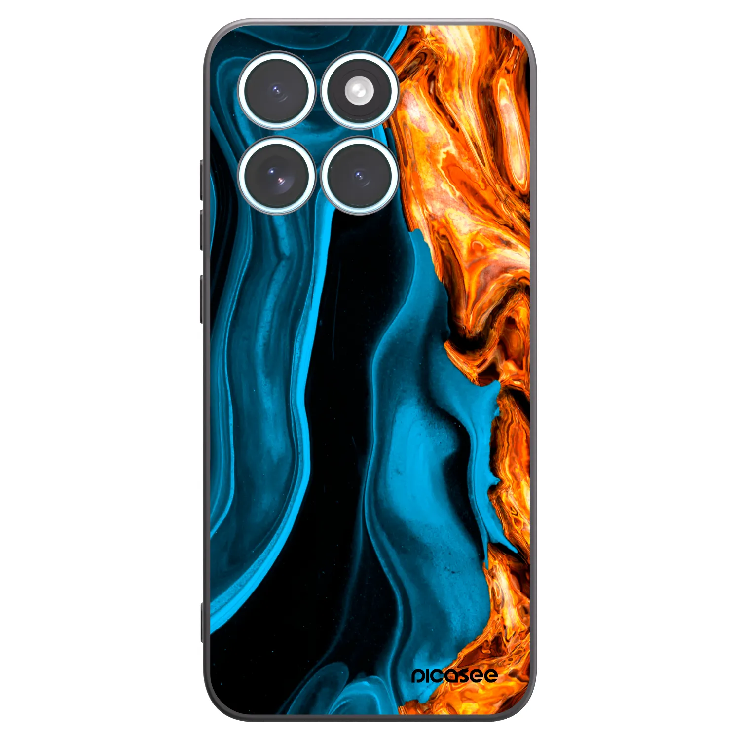 Picasee silikónový čierny obal pre Motorola Edge 70 Fusion - Gold blue