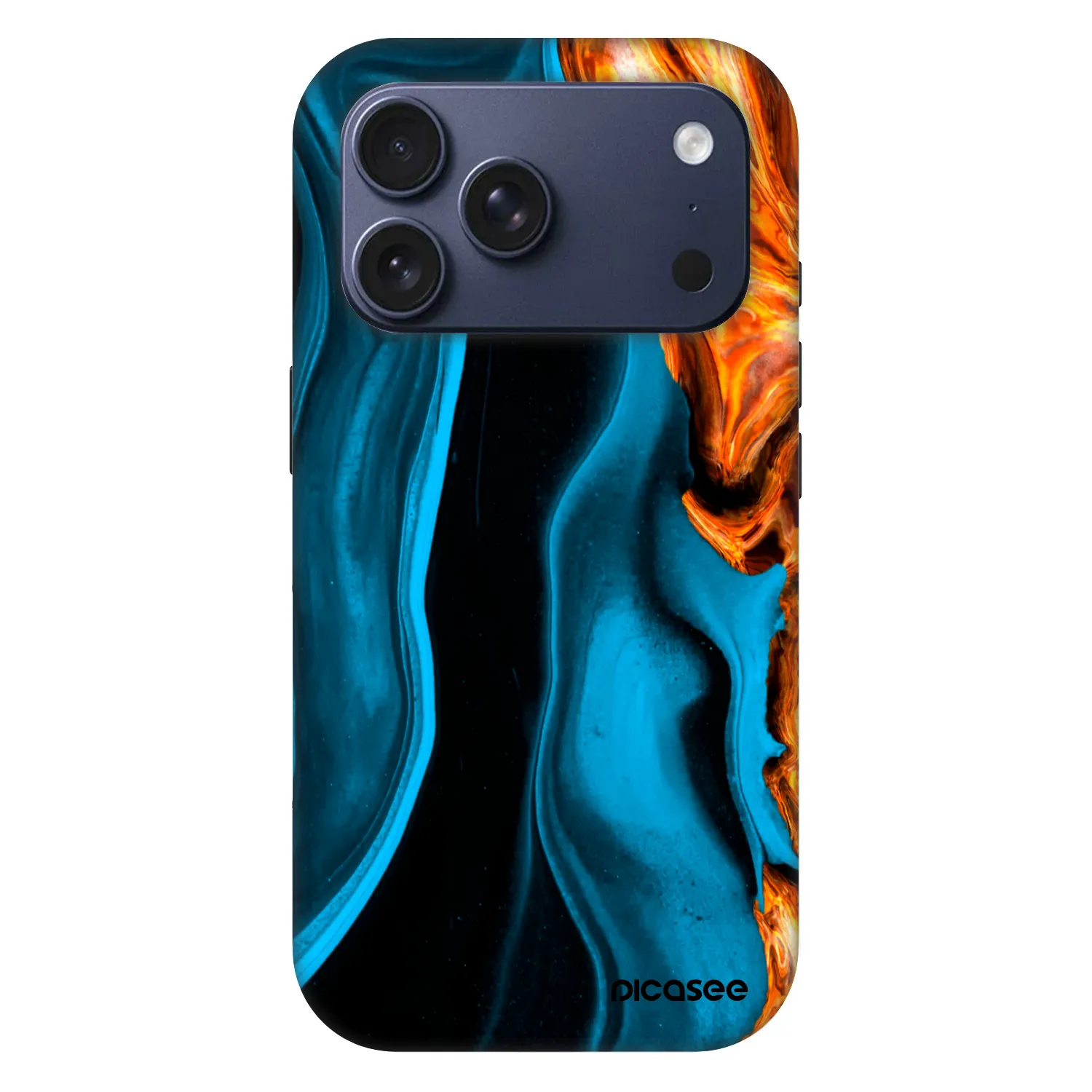 Picasee Fashion Case MagSafe pre Apple iPhone 18 Pro - Gold blue