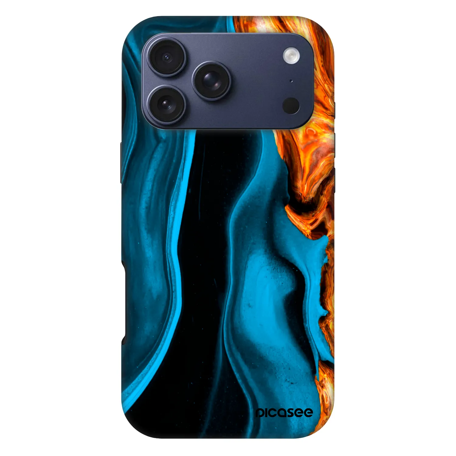 Picasee Fashion Case MagSafe pre Apple iPhone 18 Pro Max - Gold blue