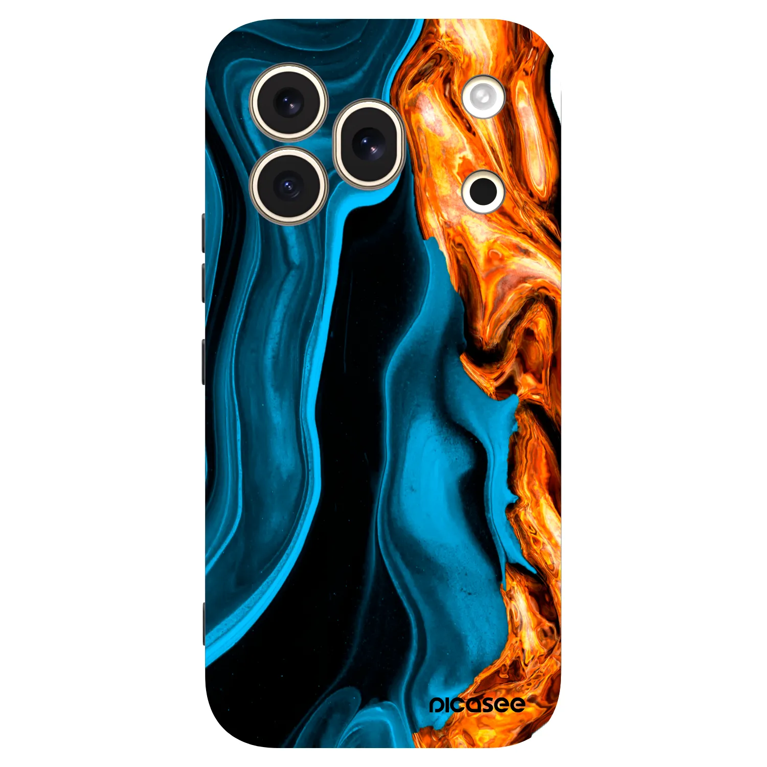 Picasee silikónový čierny obal pre Honor 600 Pro - Gold blue