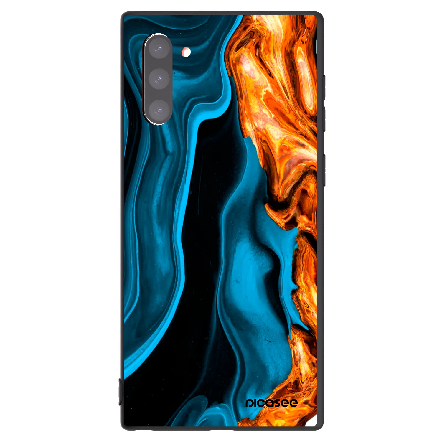 Picasee silikónový čierny obal pre Samsung Galaxy Note 10 N970F - Gold blue