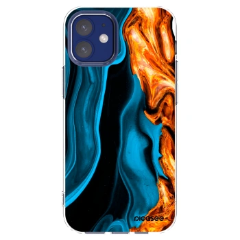 Picasee silikónový prehľadný obal pre Apple iPhone 12 mini - Gold blue
