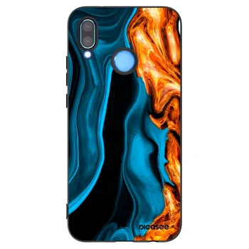 Picasee silikónový čierny obal pre Huawei P20 Lite - Gold blue