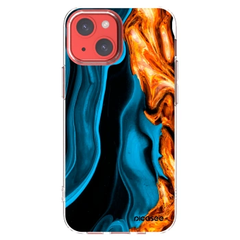 Picasee silikónový prehľadný obal pre Apple iPhone 13 mini - Gold blue