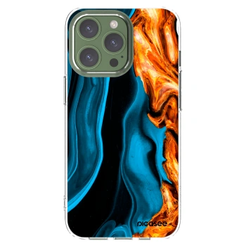 Picasee silikónový prehľadný obal pre Apple iPhone 13 Pro - Gold blue