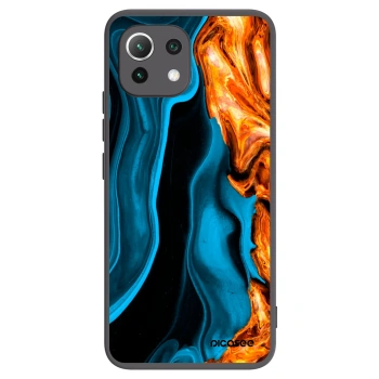 Picasee silikónový čierny obal pre Xiaomi 11 Lite 5G NE - Gold blue