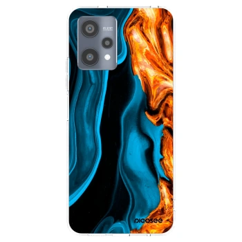 Picasee silikónový prehľadný obal pre Realme 9 Pro 5G - Gold blue
