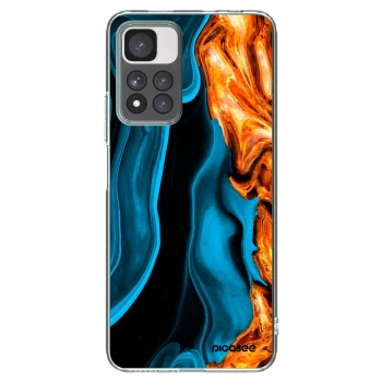 Picasee silikónový prehľadný obal pre Xiaomi Redmi Note 11 Pro+ 5G - Gold blue