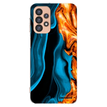 Picasee silikónový prehľadný obal pre Samsung Galaxy A23 A236B 5G - Gold blue