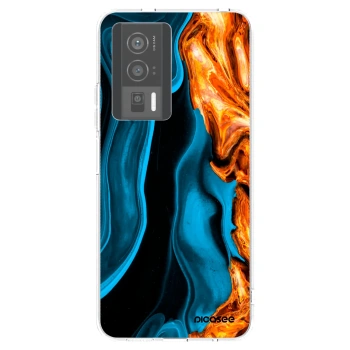 Picasee silikónový prehľadný obal pre Xiaomi Poco F5 Pro 5G - Gold blue