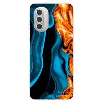 Picasee silikónový prehľadný obal pre Motorola Moto G51 - Gold blue
