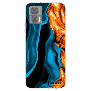 Picasee silikónový prehľadný obal pre Motorola Edge 30 Neo - Gold blue