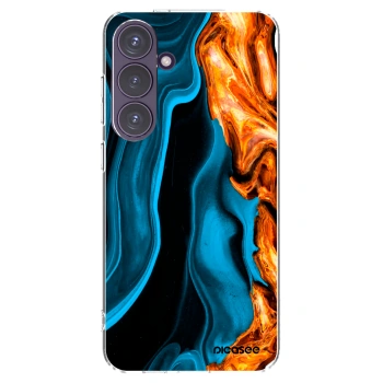 Picasee silikónový prehľadný obal pre Samsung Galaxy S24+ S926B 5G - Gold blue