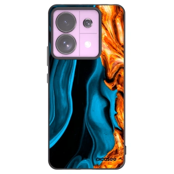 Picasee silikónový čierny obal pre Xiaomi Redmi Note 13 Pro 5G - Gold blue