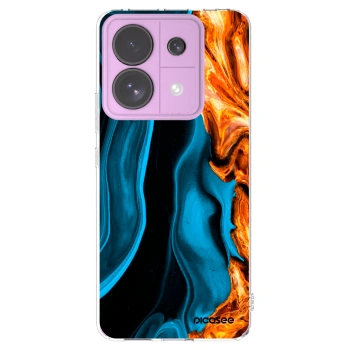 Picasee silikónový prehľadný obal pre Xiaomi Redmi Note 13 Pro 5G - Gold blue